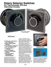 Thumbnail of document Data Sheet - SW144-10 Rotary Thermocouple Selector Switches